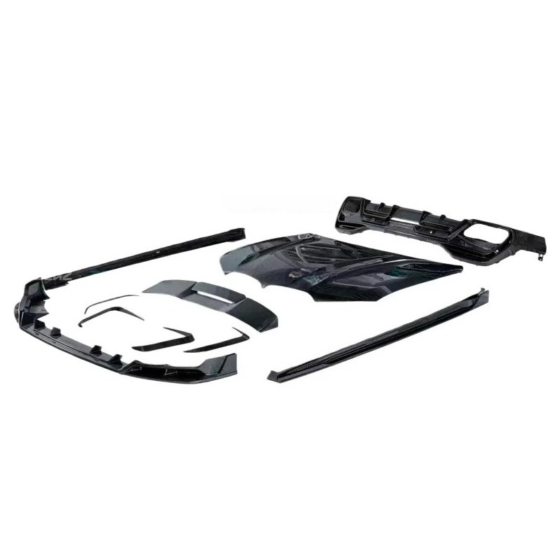 Used for  X6 G06 Upgrade PK Style Dry Carbon Fiber Body Kit Front Lip Rear Diffuser Wind Blade Top Wing Engine Hood